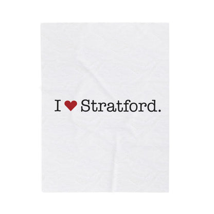 I Heart Stratford. Velveteen Plush Blanket