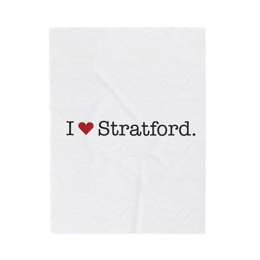 I Heart Stratford. Velveteen Plush Blanket