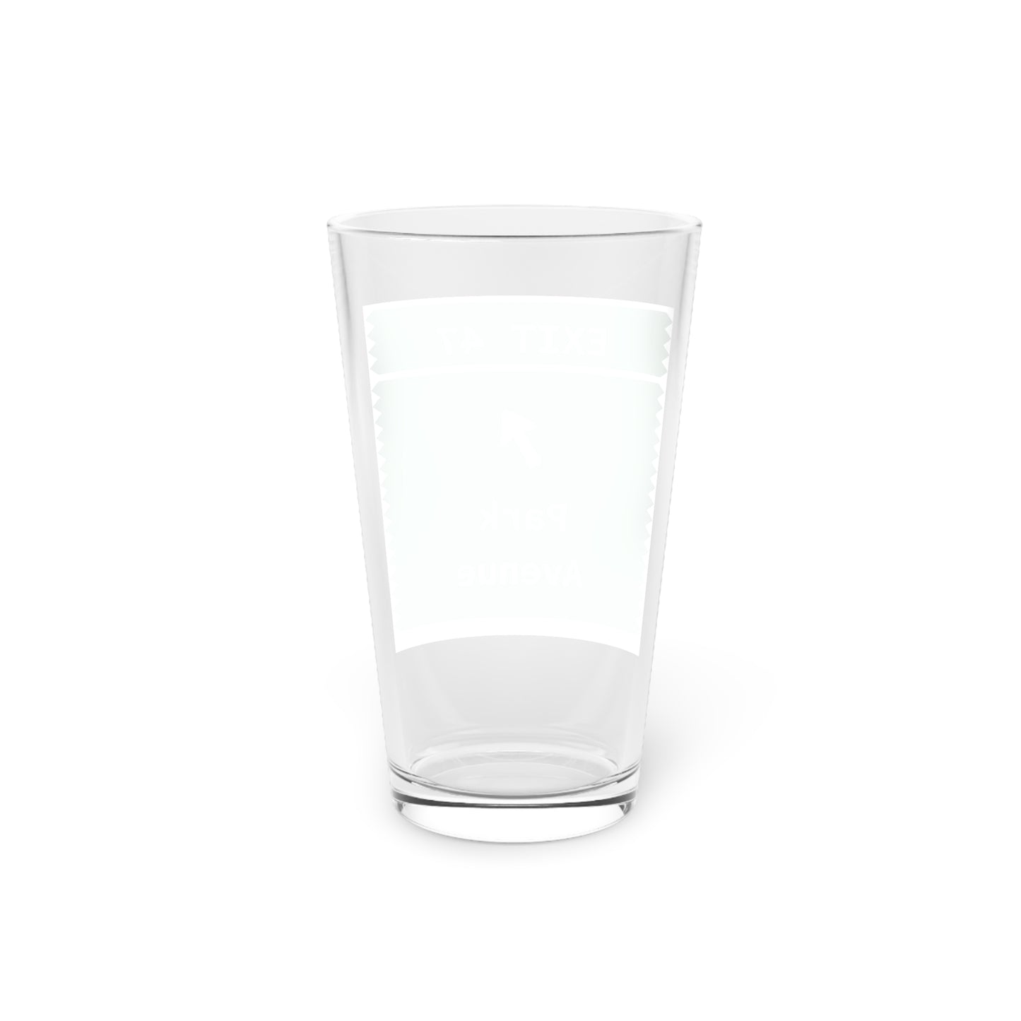 Vintage Merritt Parkway Exit 47 Sign Pint Glass, 16oz