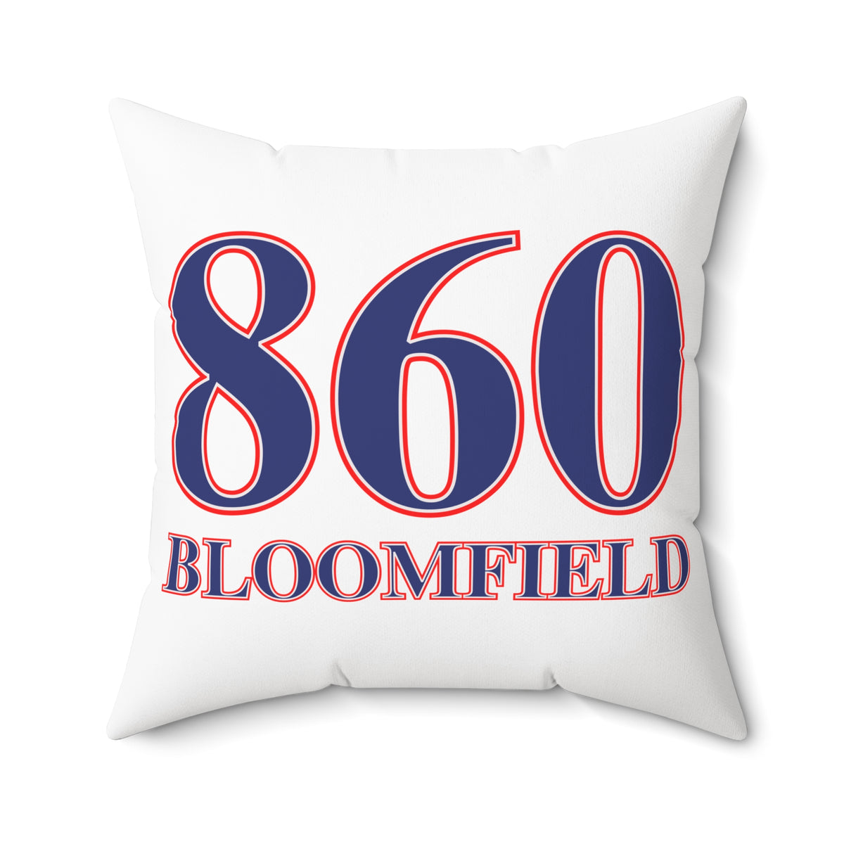 860 Bloomfield Red, White & Blue Spun Polyester Square Pillow