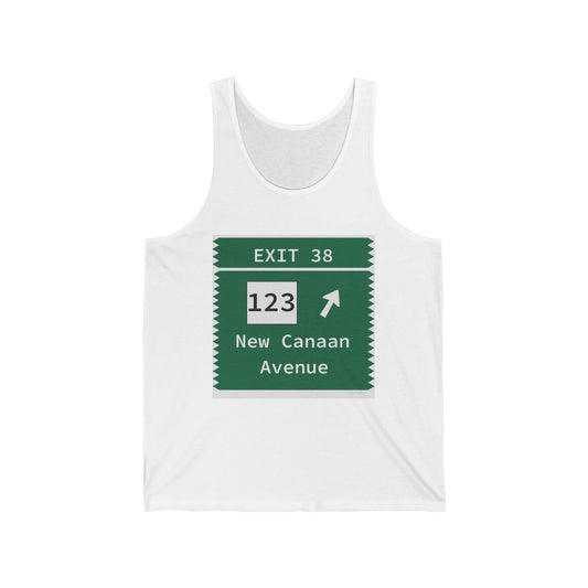 Vintage Merritt Parkway Exit 38 Sign Unisex Jersey Tank Top