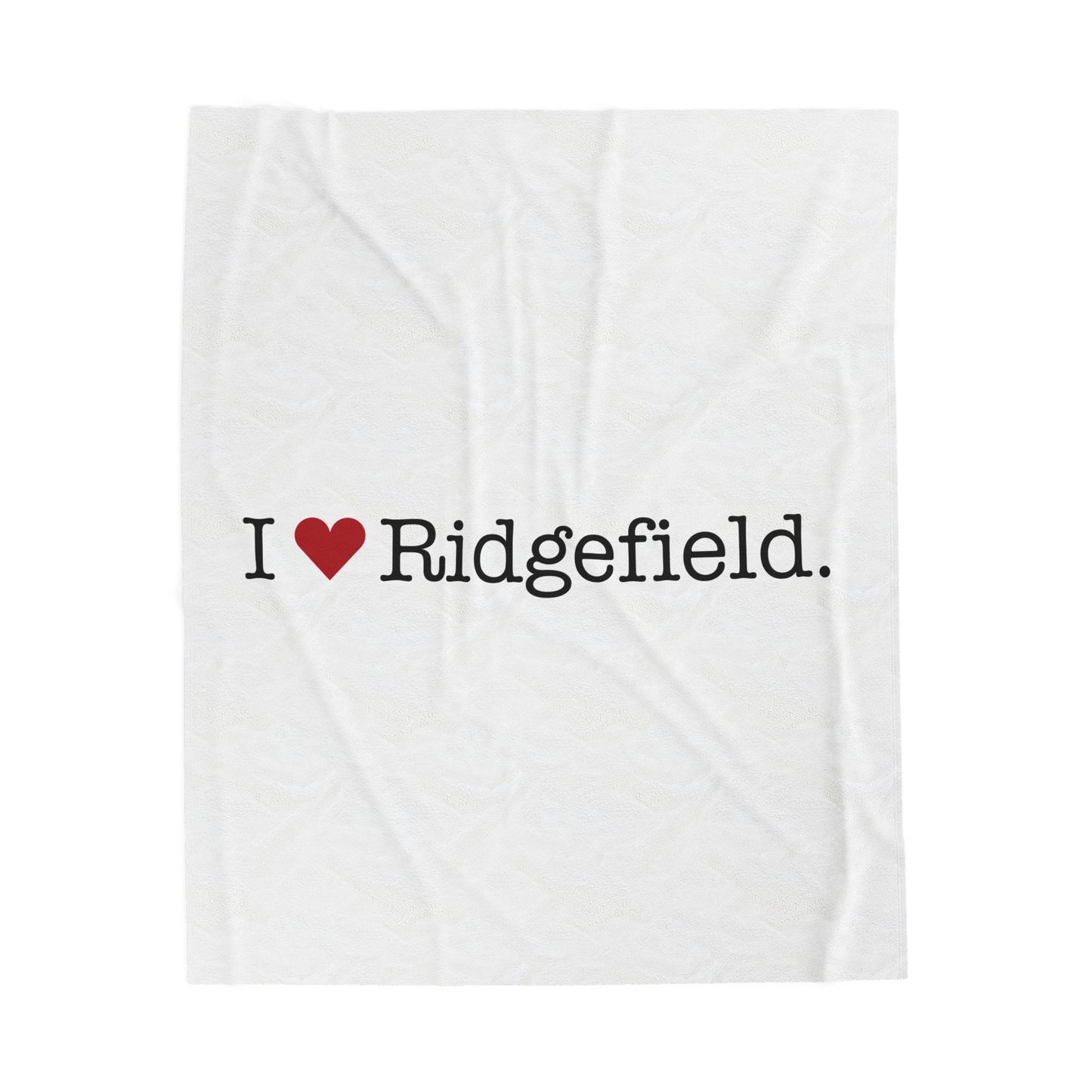 I Heart Ridgefield. Velveteen Plush Blanket
