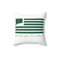 East Hampton Connecticut St. Patrick’s Day Flag Spun Polyester Square Pillow