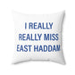 I Really Really Miss East Haddam Spun Polyester Square Pillow