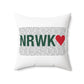 Norwalk Love Spun Polyester Square Pillow