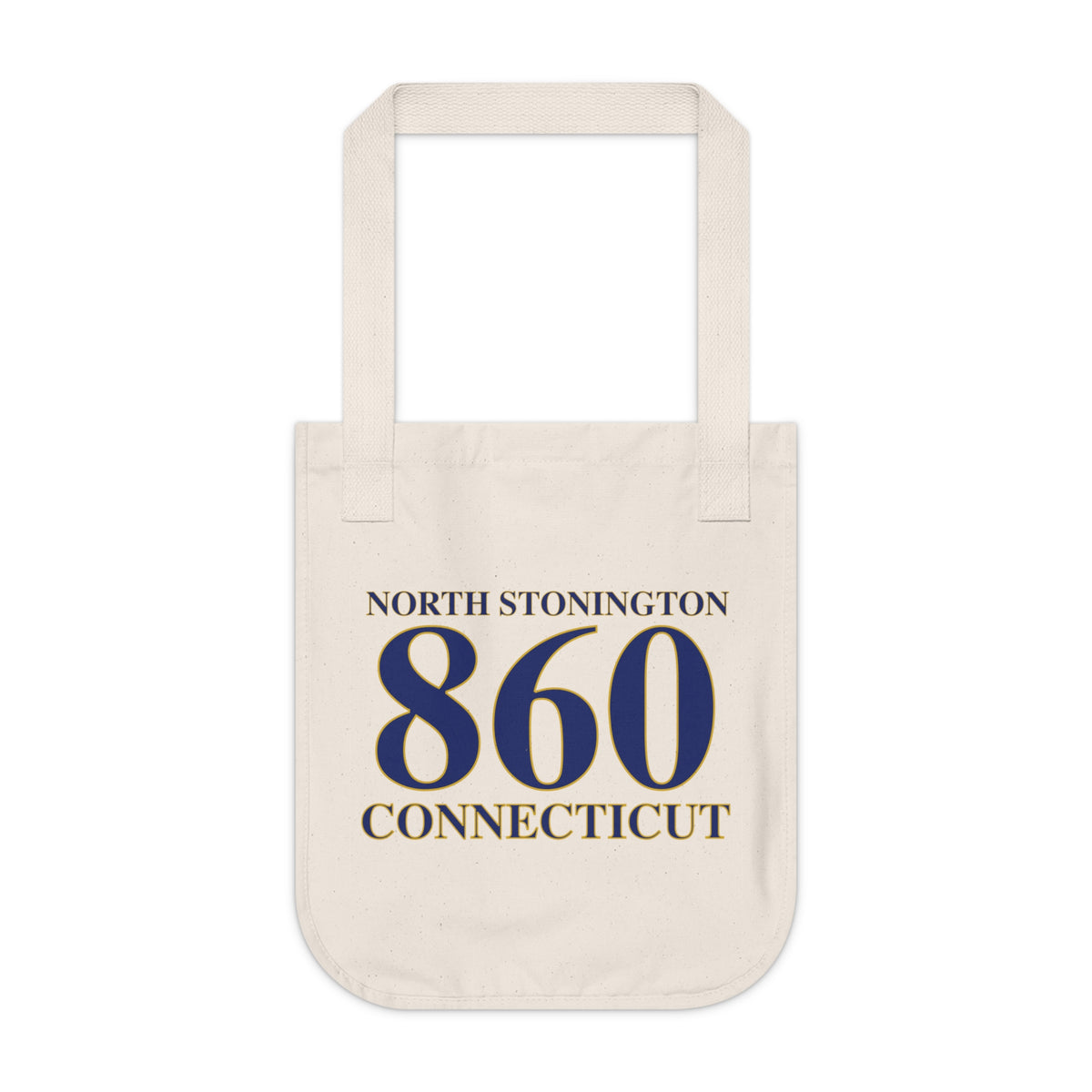 North Stonington 860 Connecticut Organic Canvas Tote Bag