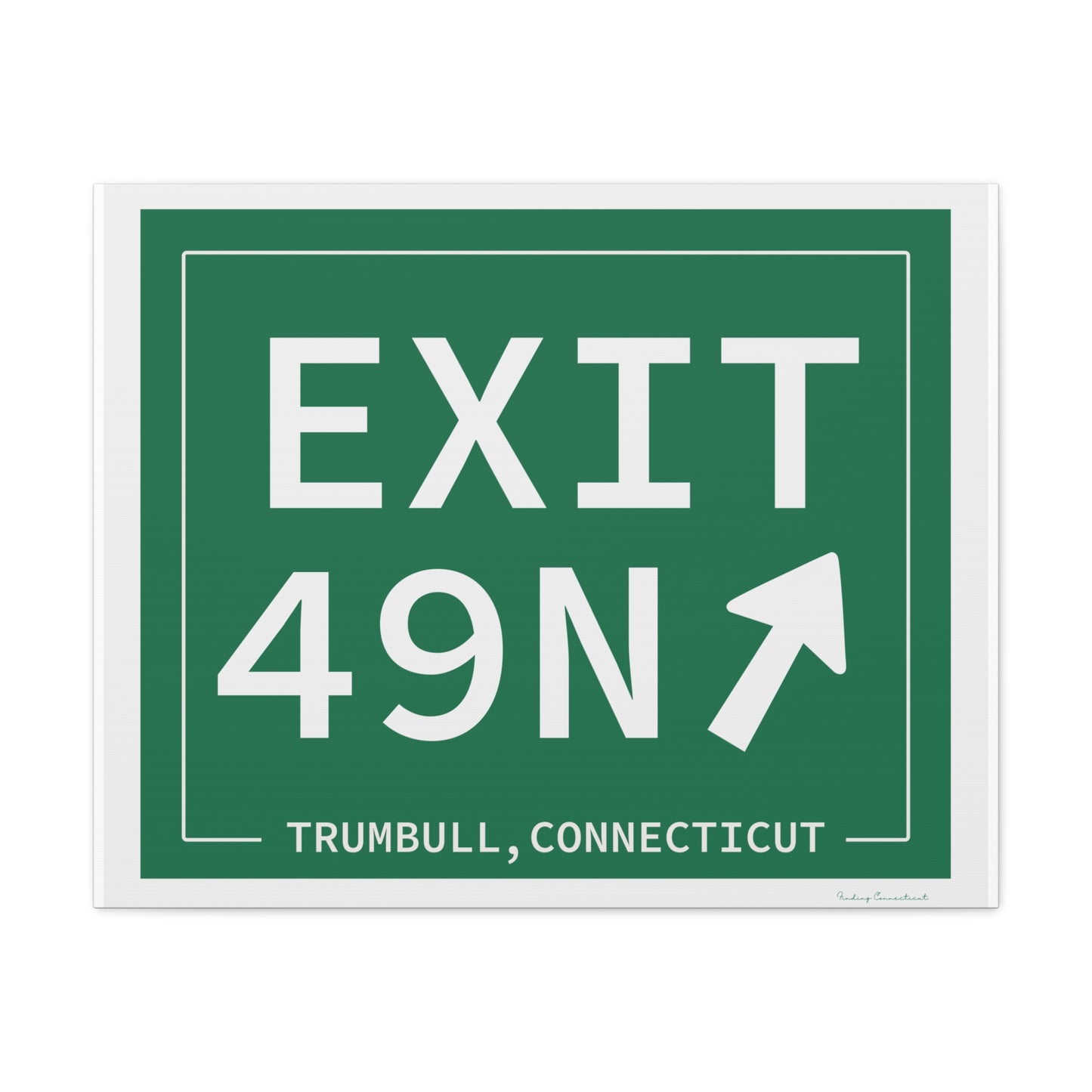 Vintage Exit 49N  Merritt Parkway Sign Matte Canvas, Stretched, 1.25"