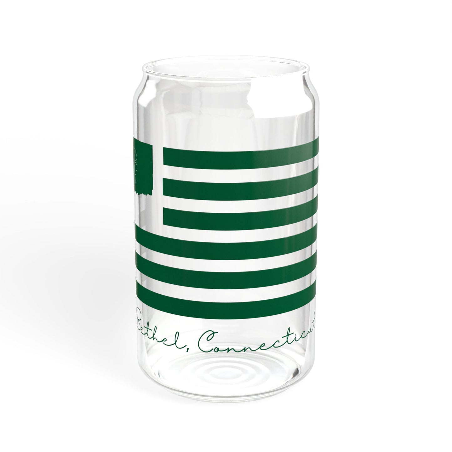 Bethel Connecticut St Patrick’s Day Flag Sipper Glass, 16oz