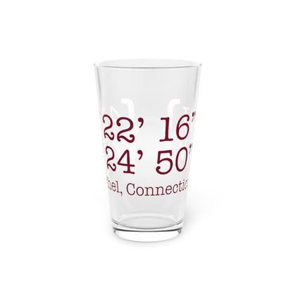 Bethel Coordinates Pint Glass, 16oz