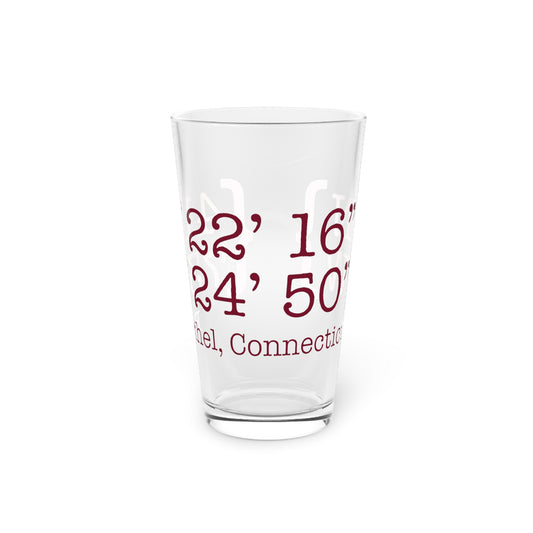 Bethel Coordinates Pint Glass, 16oz