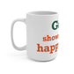 Goose Shows Are My Happy Place - Orange & Green Mug 15oz