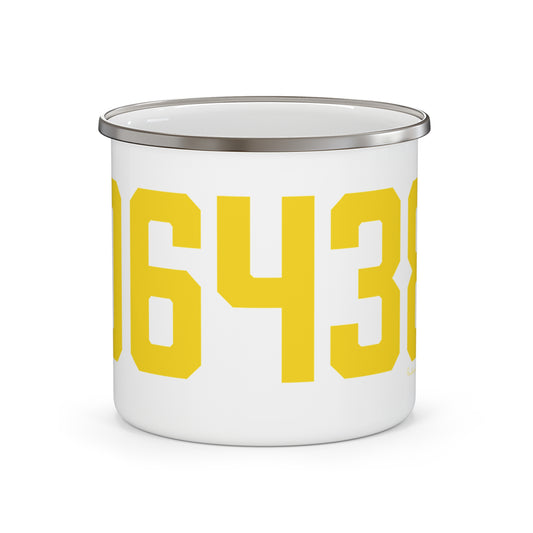 06438 Haddam Connecticut Zip Code Enamel Camping Mug