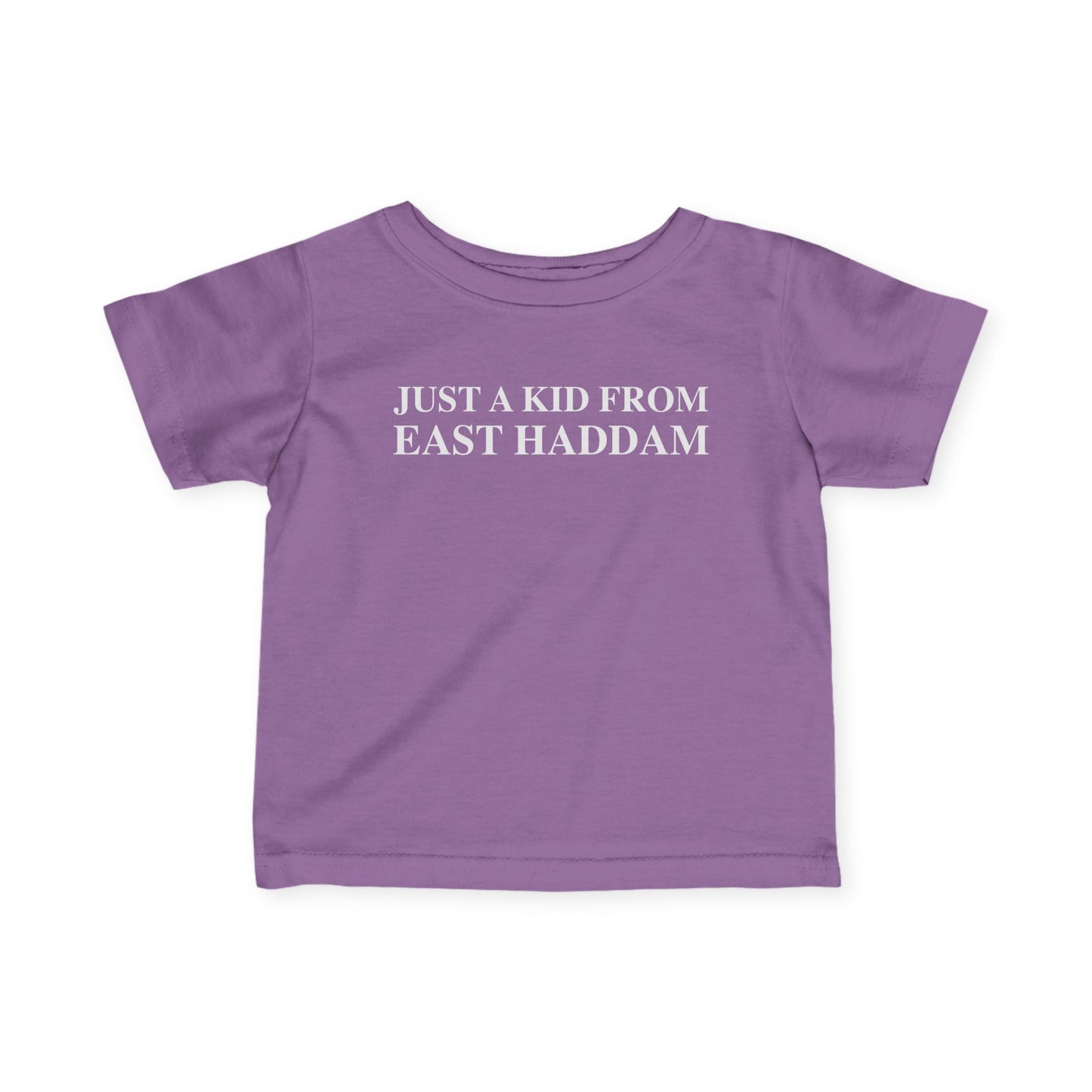Just a kid from East Haddam Infant Fine Jersey T-Shirt