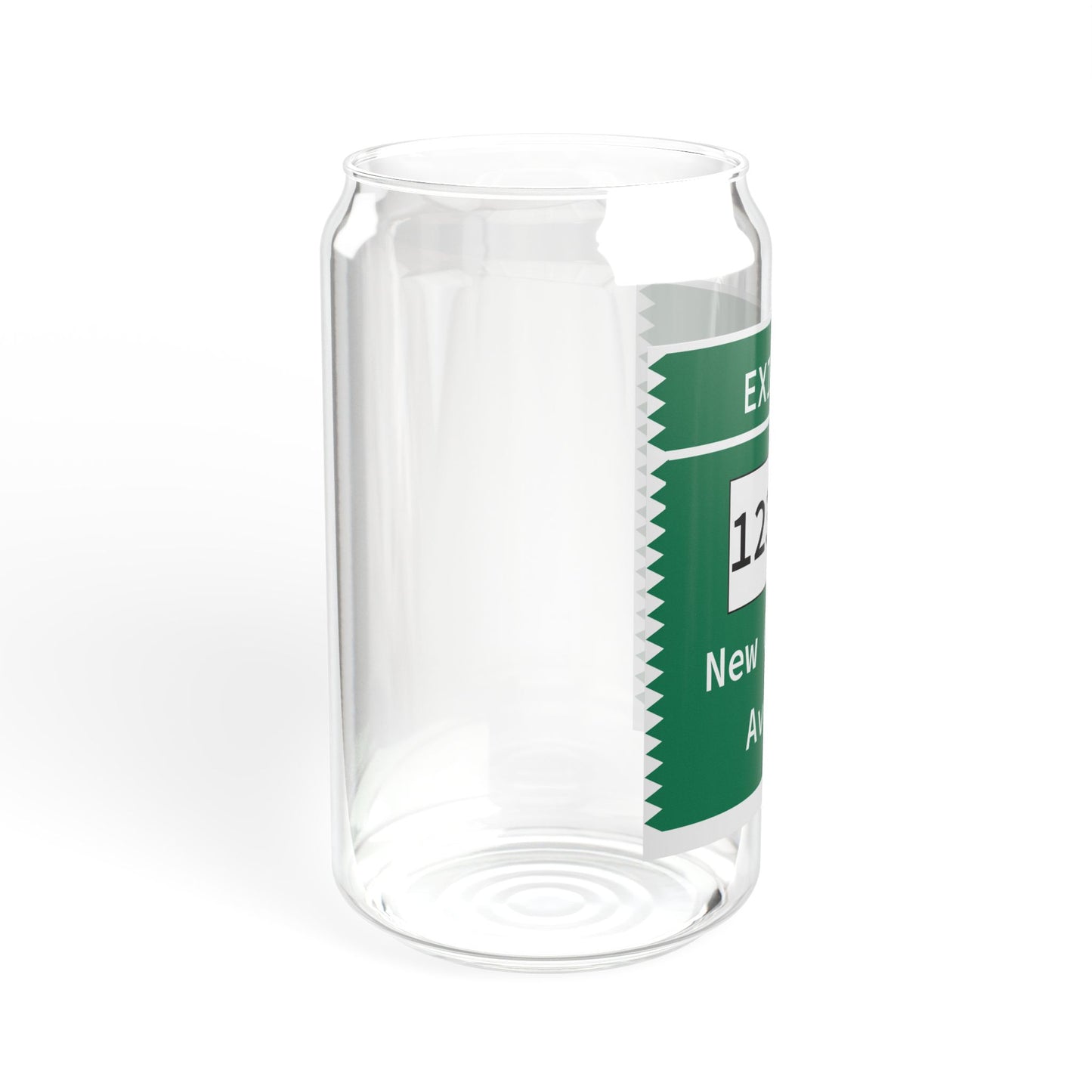 Vintage Merritt Parkway Exit 38 Sign Sipper Glass, 16oz