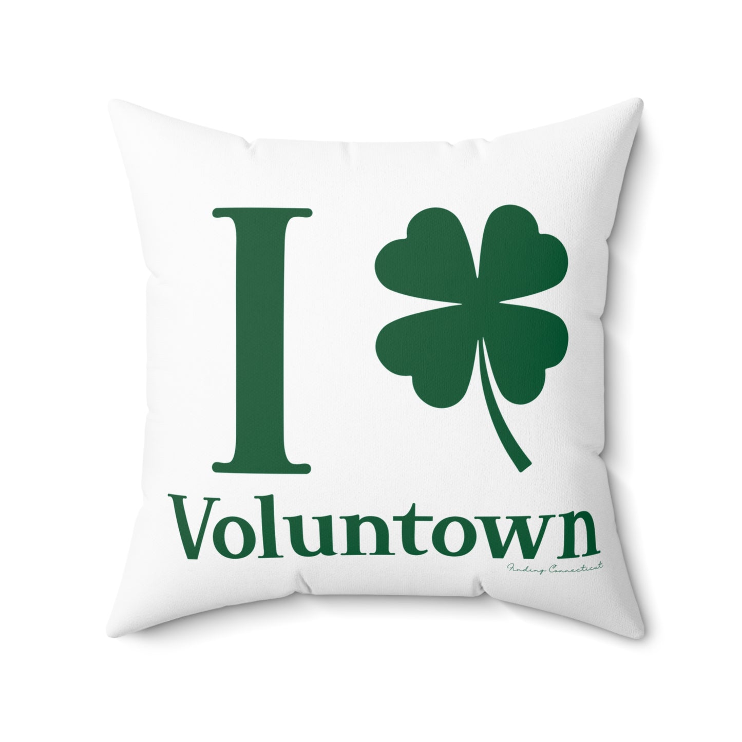 I Clover Voluntown Spun Polyester Square Pillow