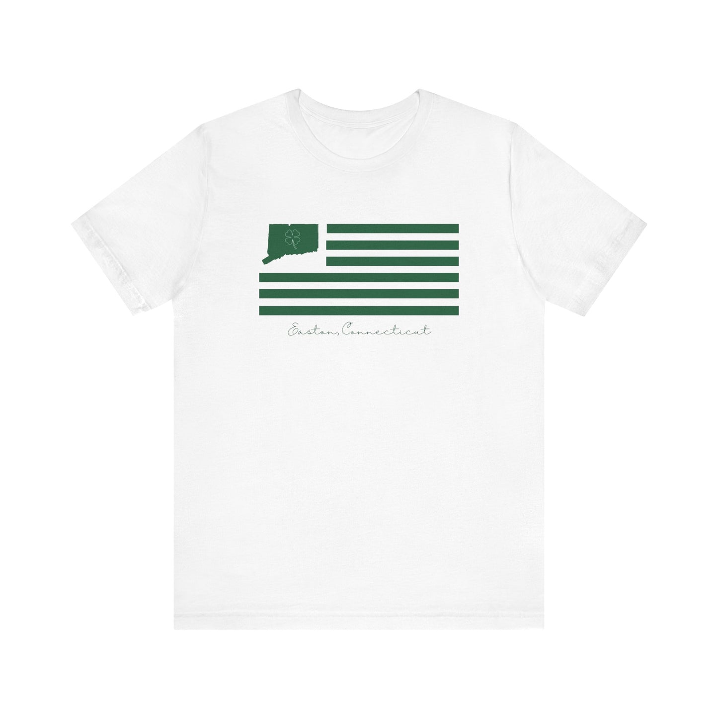 Easton Connecticut St. Patrick’s Day Flag Unisex Jersey Short Sleeve T-Shirt