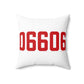 06606 Bridgeport Connecticut Zip Code Spun Polyester Square Pillow