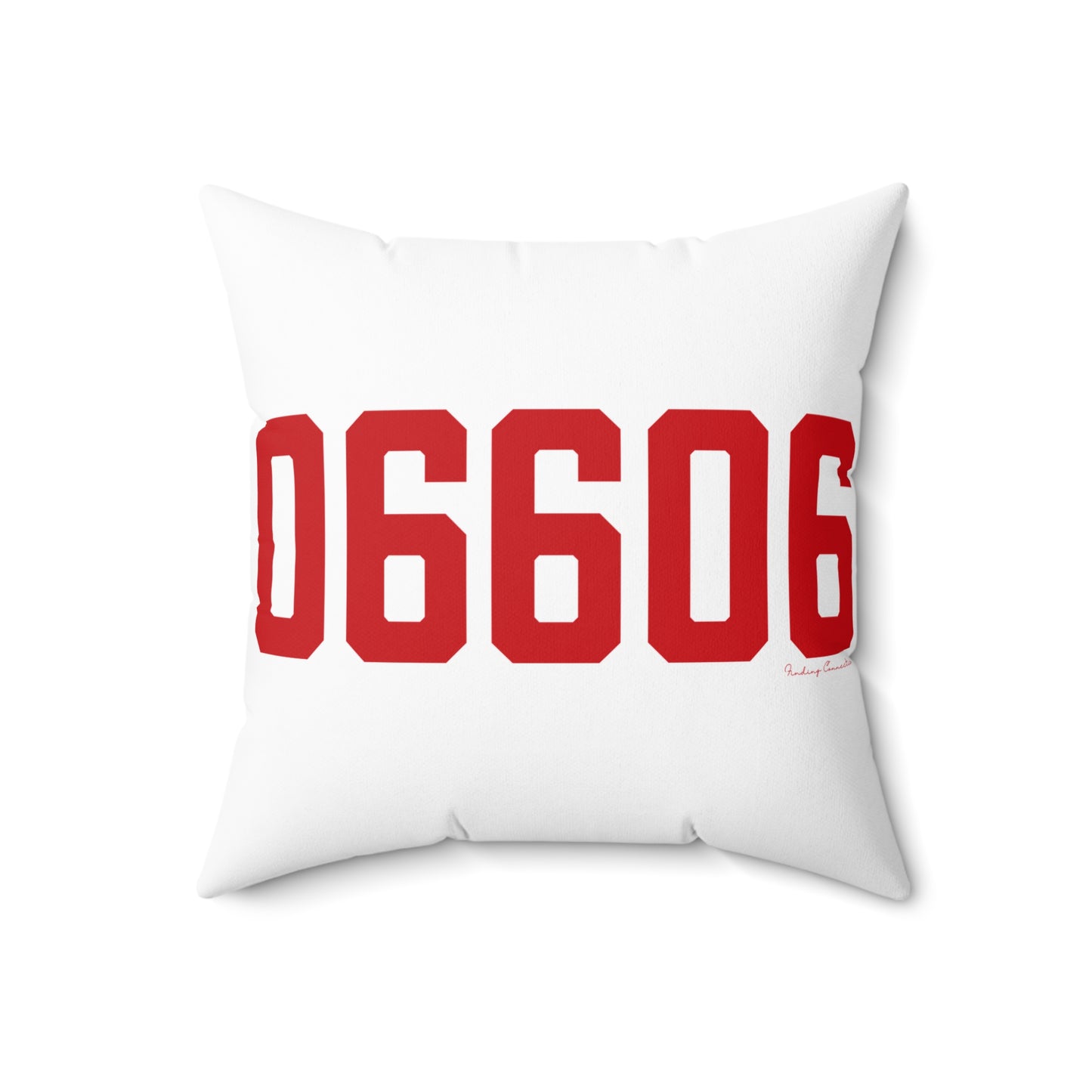 06606 Bridgeport Connecticut Zip Code Spun Polyester Square Pillow