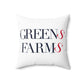 41 Tilt Greens Farms Spun Polyester Square Pillow
