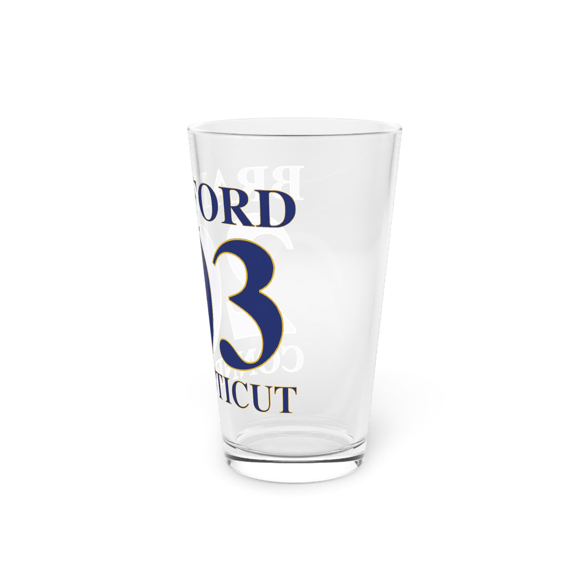 Branford 203 Connecticut Pint Glass, 16oz