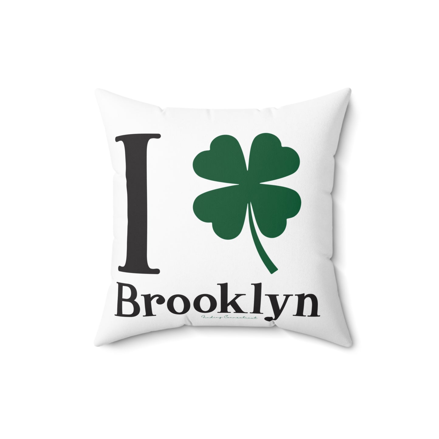 I Clover Brooklyn Spun Polyester Square Pillow