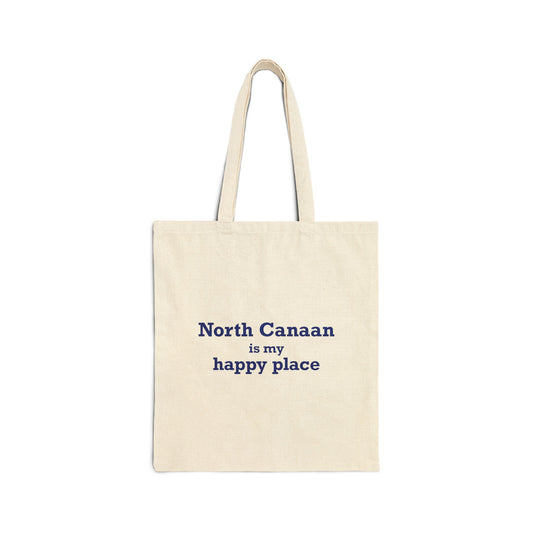 North Canaan is My Happy Place Cotton Canvas Tote Bag