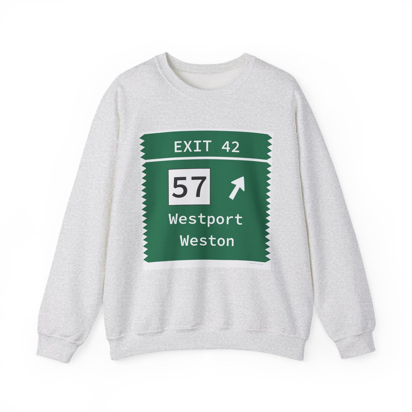 Vintage Merritt Parkway Exit 42 Sign Unisex Heavy Blend™ Crewneck Sweatshirt