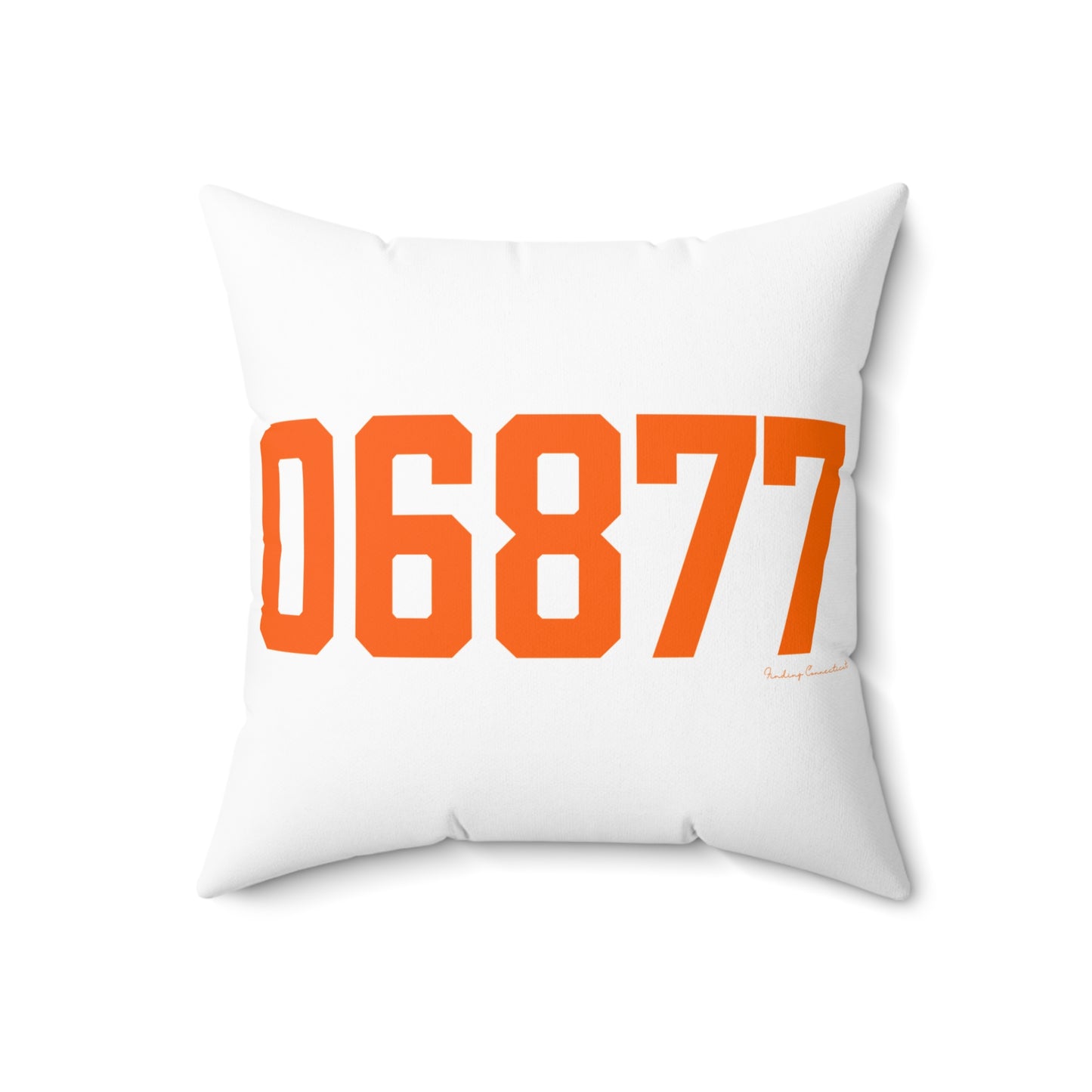 06877 Ridgefield Connecticut Zip Code Spun Polyester Square Pillow