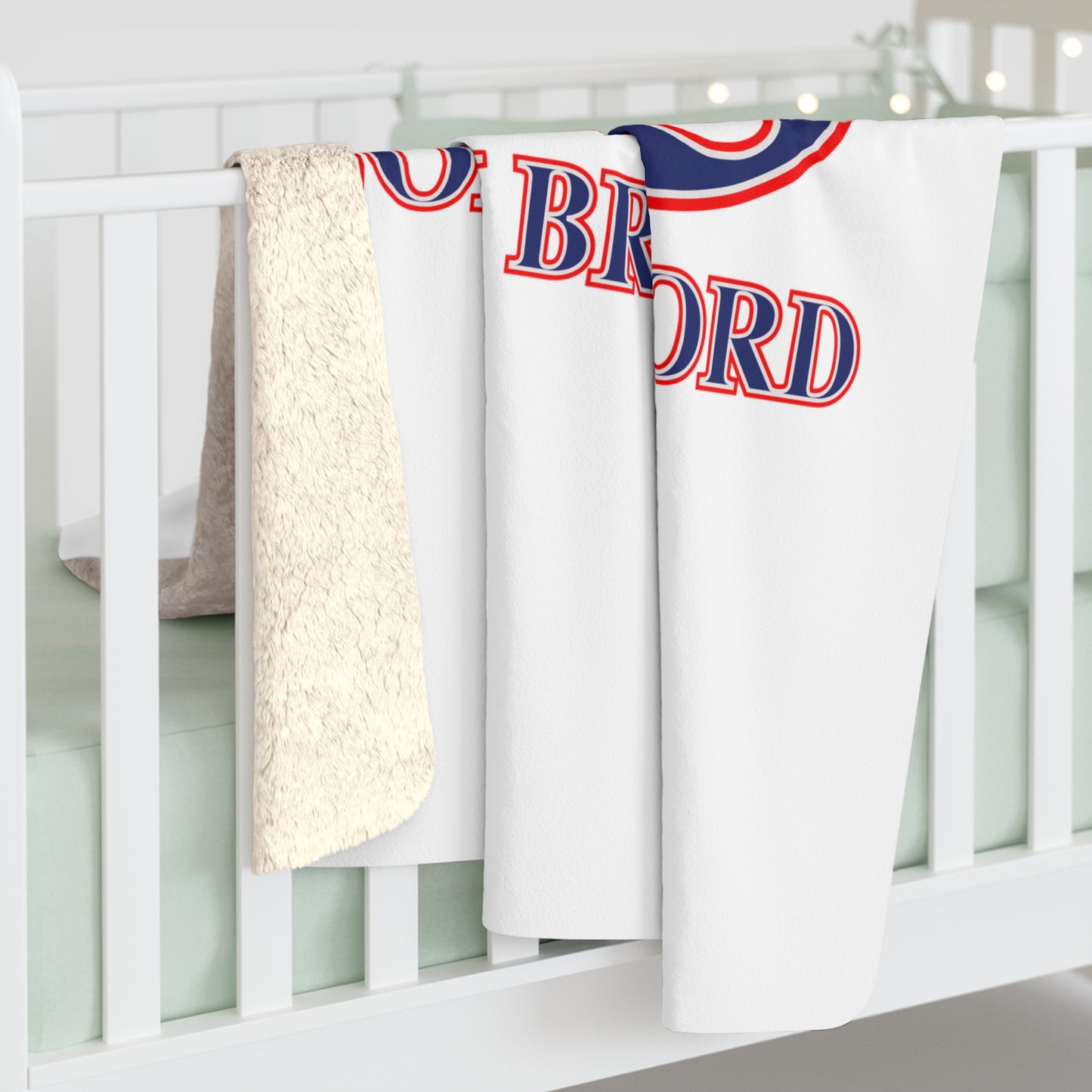 203 North Branford Red White & Blue  Sherpa Fleece Blanket