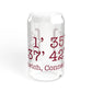 Greenwich Coordinates Sipper Glass, 16oz