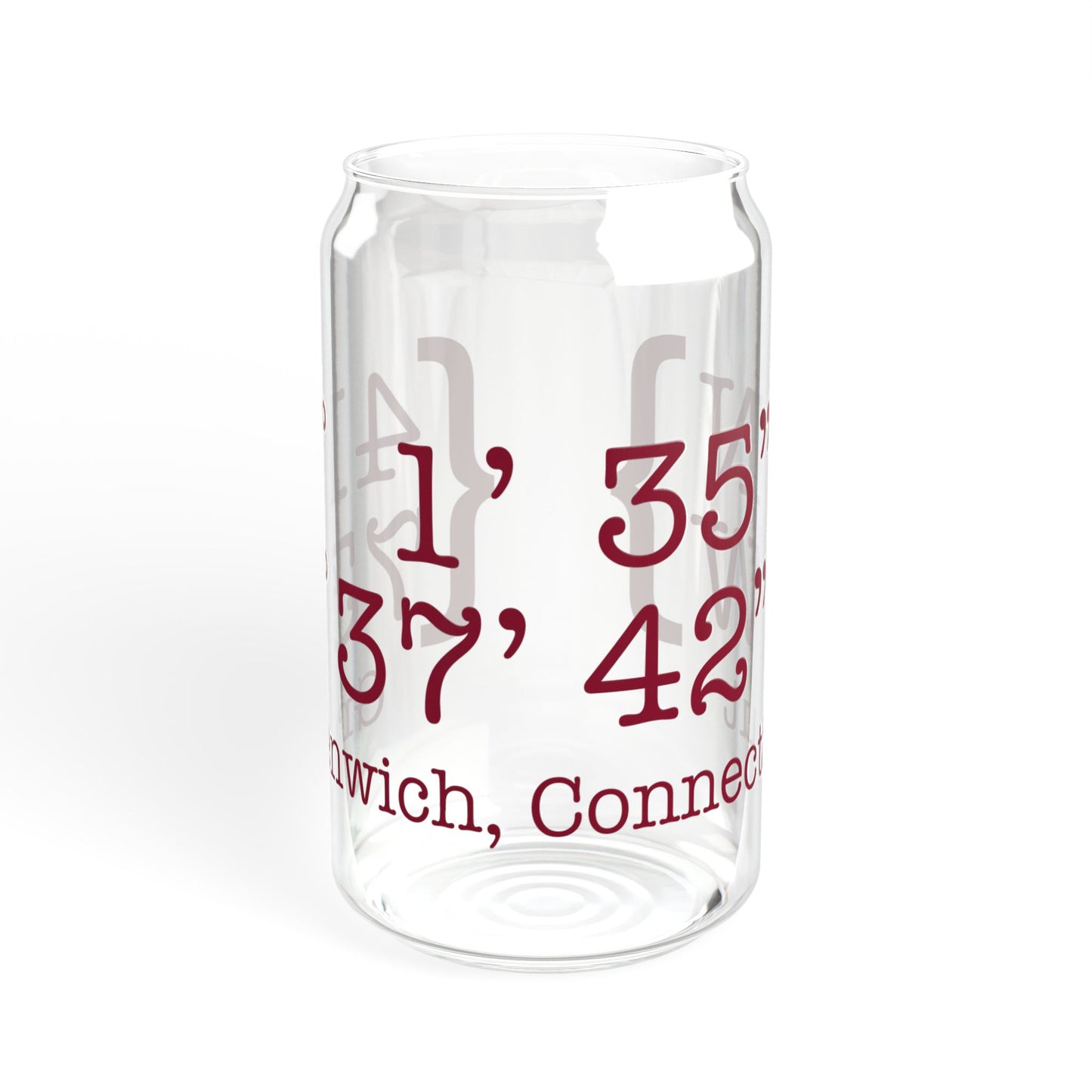 Greenwich Coordinates Sipper Glass, 16oz