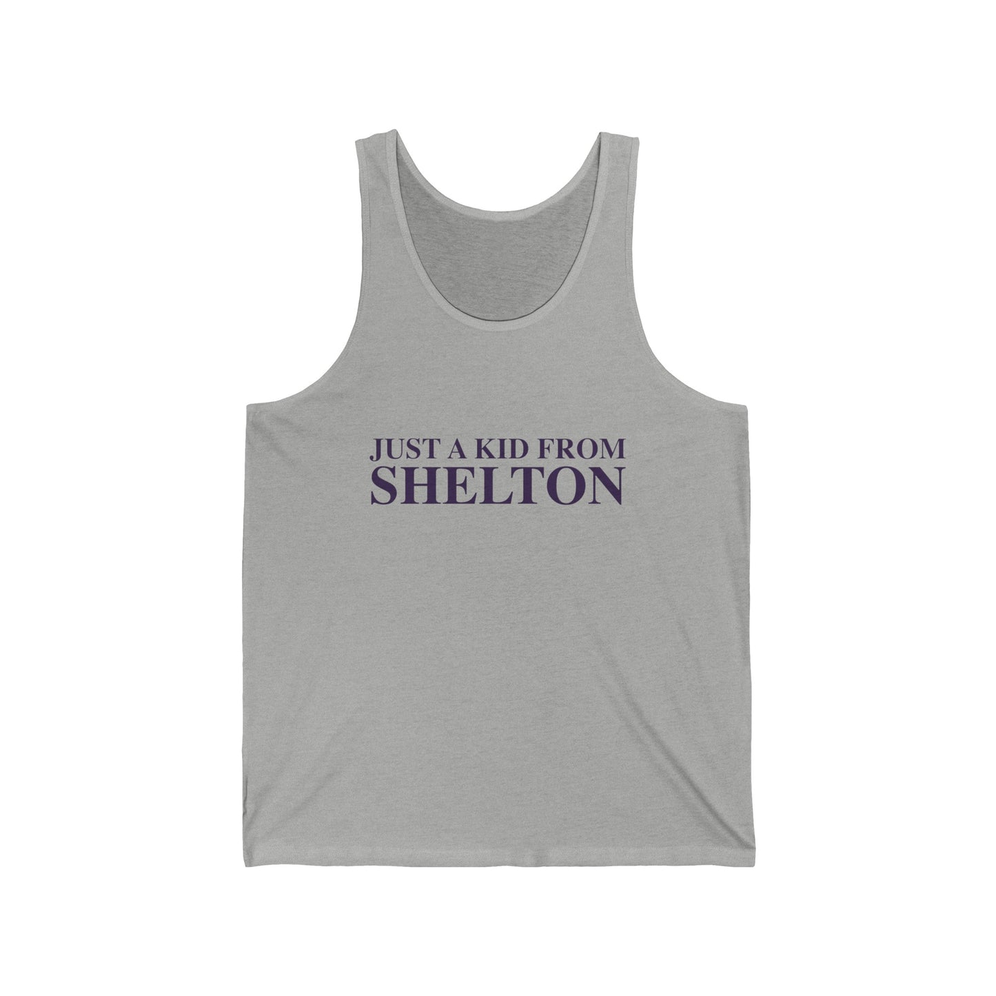 Just a kid from Shelton Unisex Jersey Tank