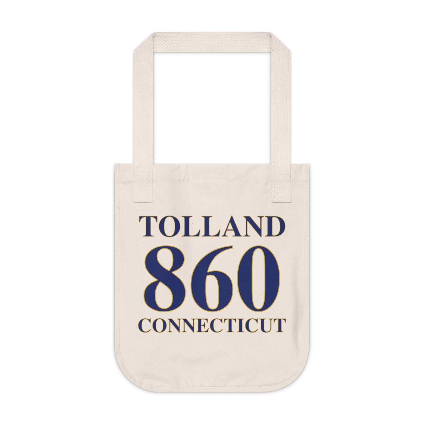 Tolland 860 Connecticut Organic Canvas Tote Bag