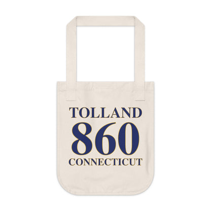 Tolland 860 Connecticut Organic Canvas Tote Bag