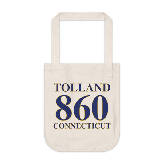 Tolland 860 Connecticut Organic Canvas Tote Bag