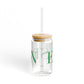 41 Tilt Easton Glass Can with Straw and Lid, 16oz