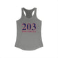 203 West Norwalk, Red, White & Blue Women's Ideal Racerback Tank Top
