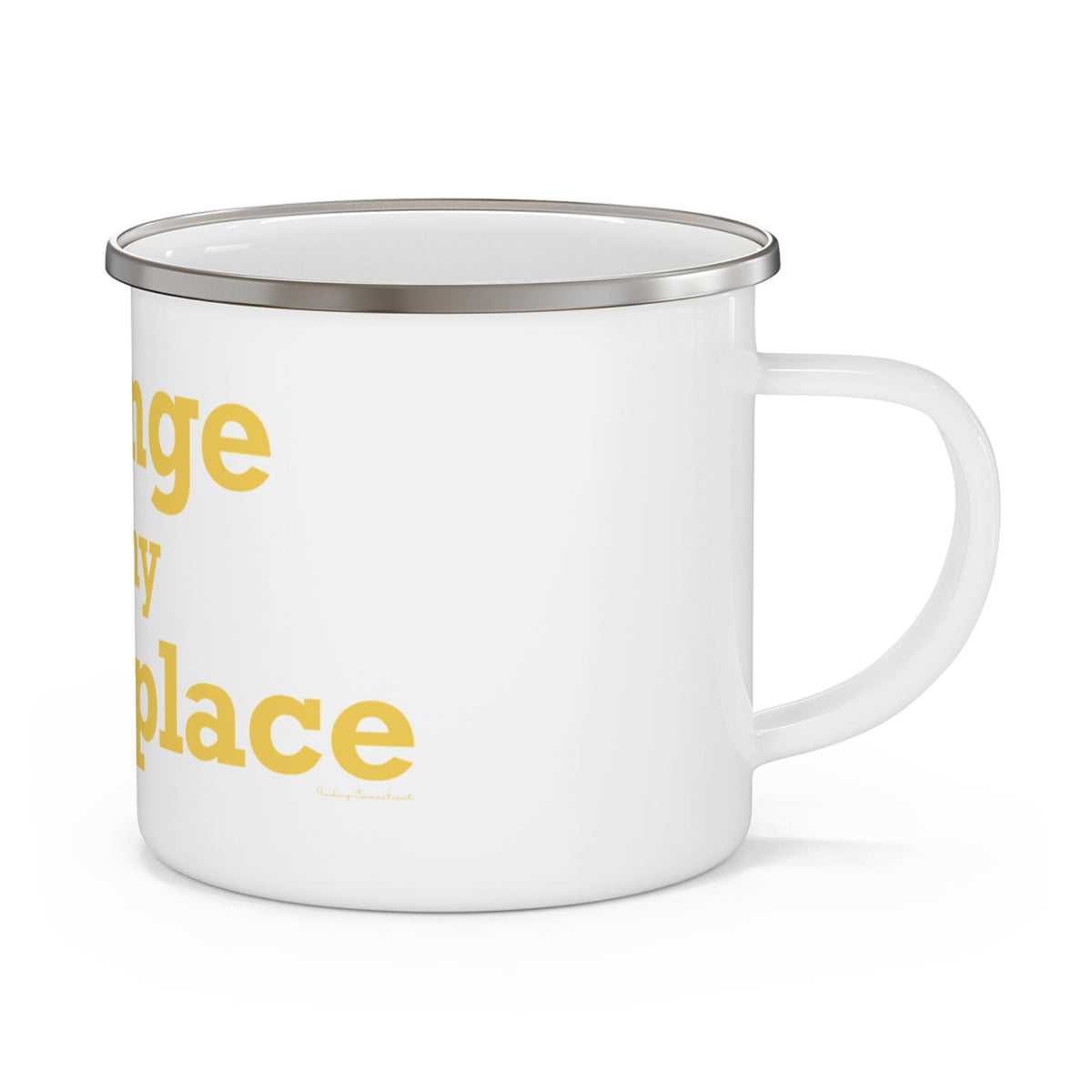 Orange is My Happy Place Enamel Camping Mug