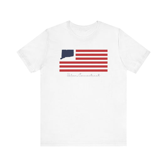 Salem Connecticut Flag Unisex Jersey Short Sleeve T-Shirt