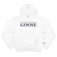 Just a kid listening to Goose - Blue & Purple Champion Hoodie