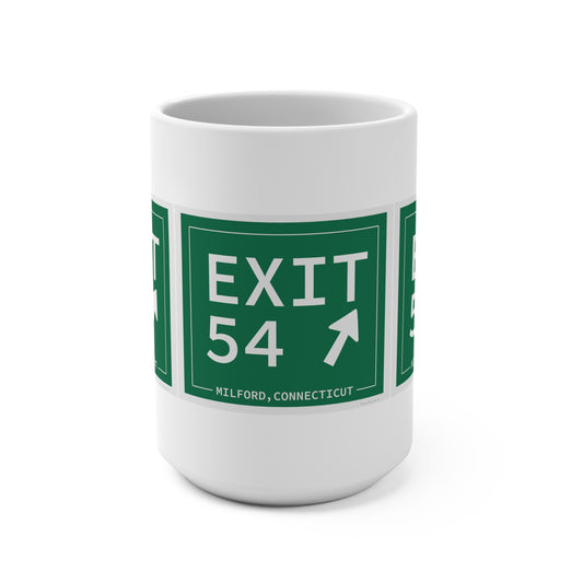 Vintage Exit 54  Merritt Parkway Sign Mug 15oz