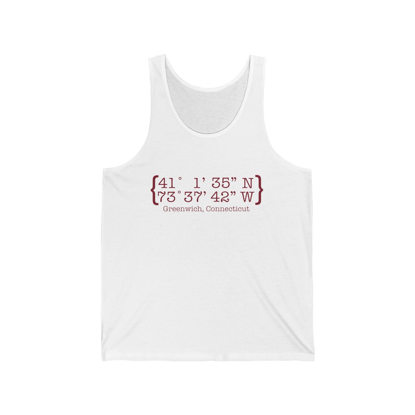 Greenwich Coordinates Unisex Jersey Tank Top