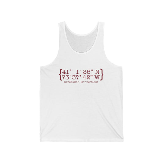 Greenwich Coordinates Unisex Jersey Tank Top