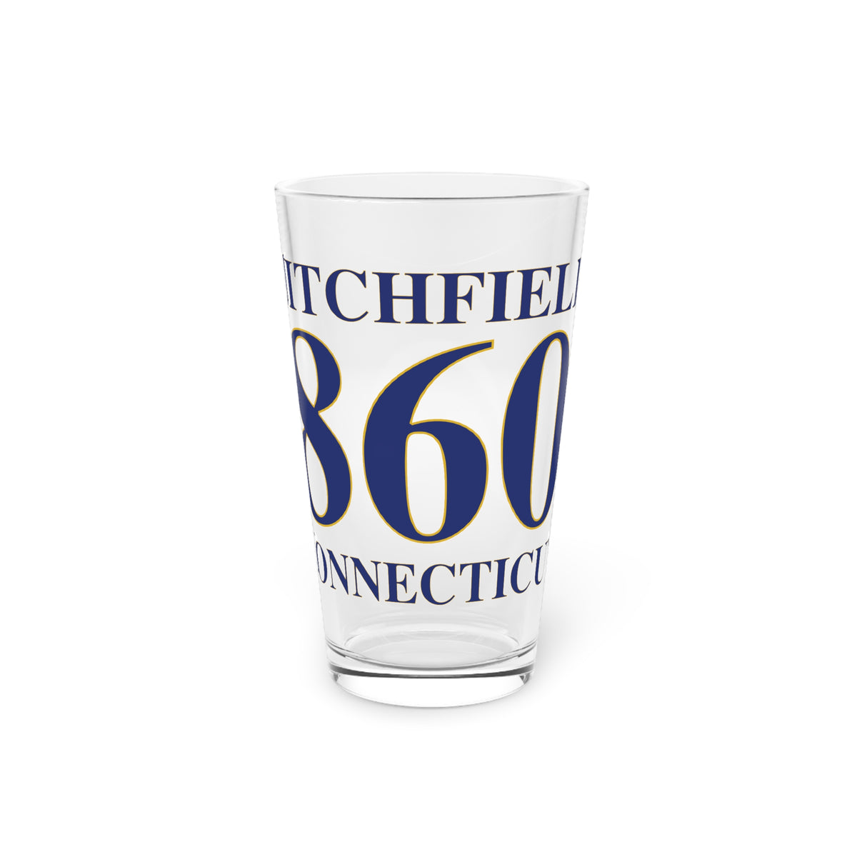 Litchfield 860 Connecticut Pint Glass, 16oz