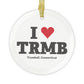 I Heart TRMB Glass Ornaments