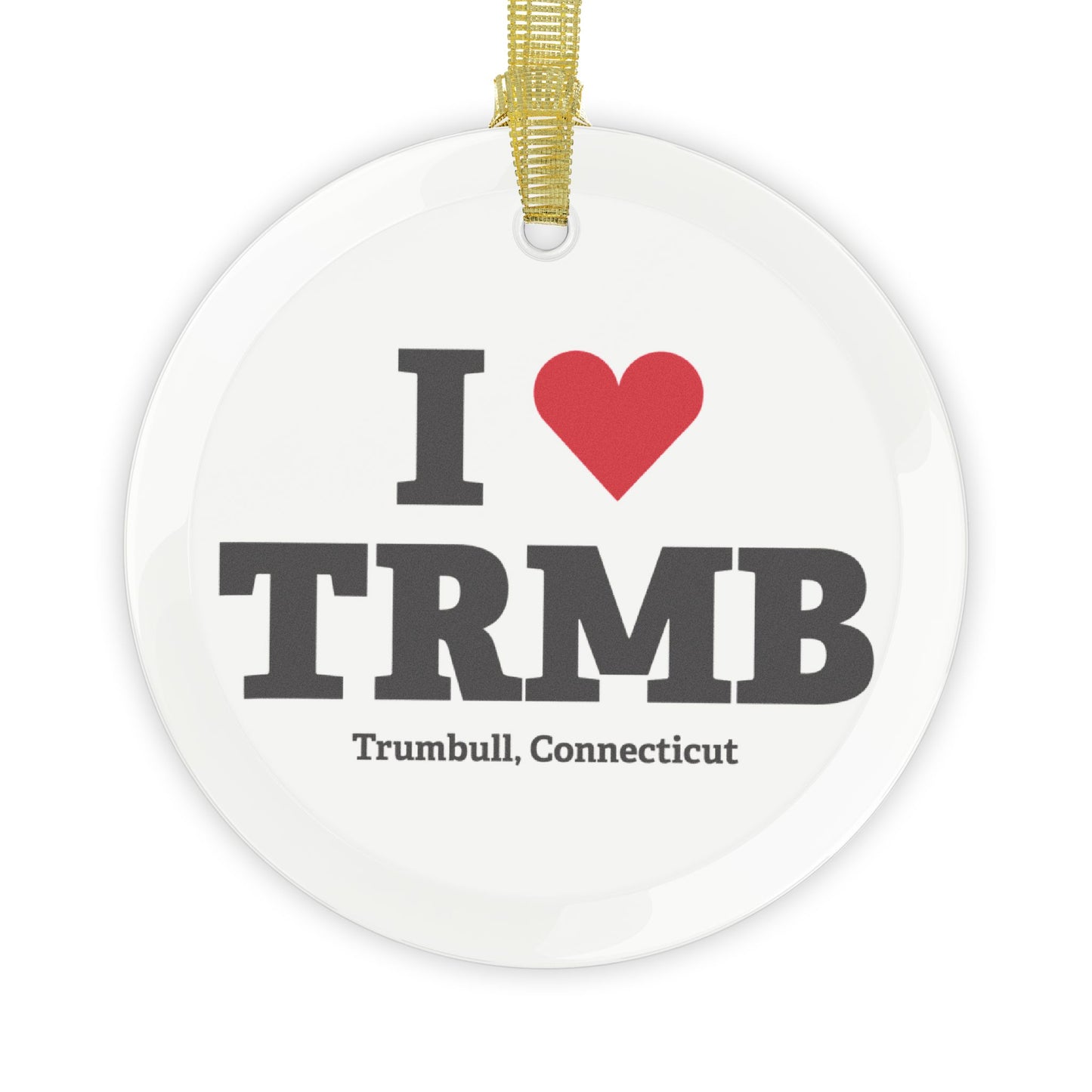 I Heart TRMB Glass Ornaments