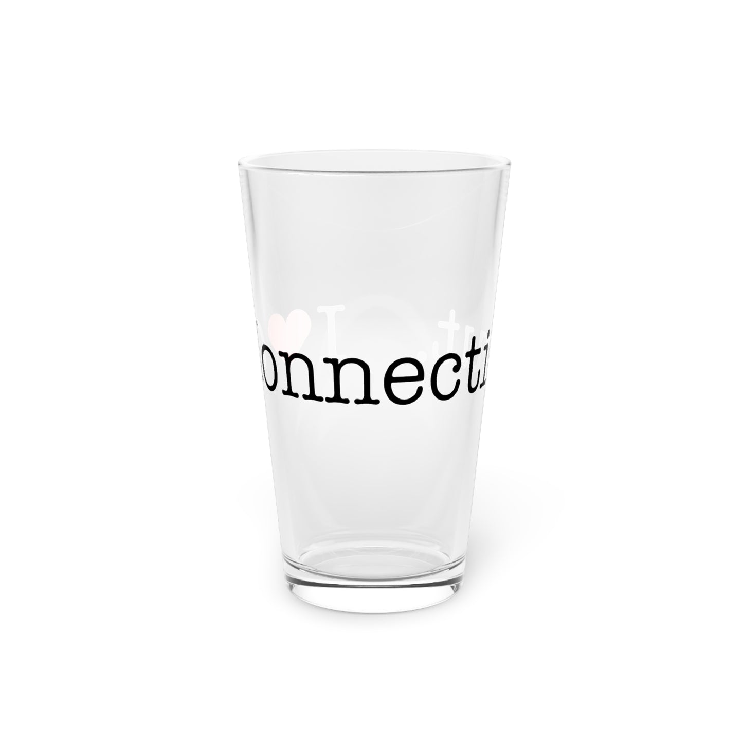 I Heart Connecticut. Pint Glass, 16oz