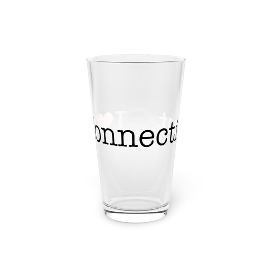 I Heart Connecticut. Pint Glass, 16oz