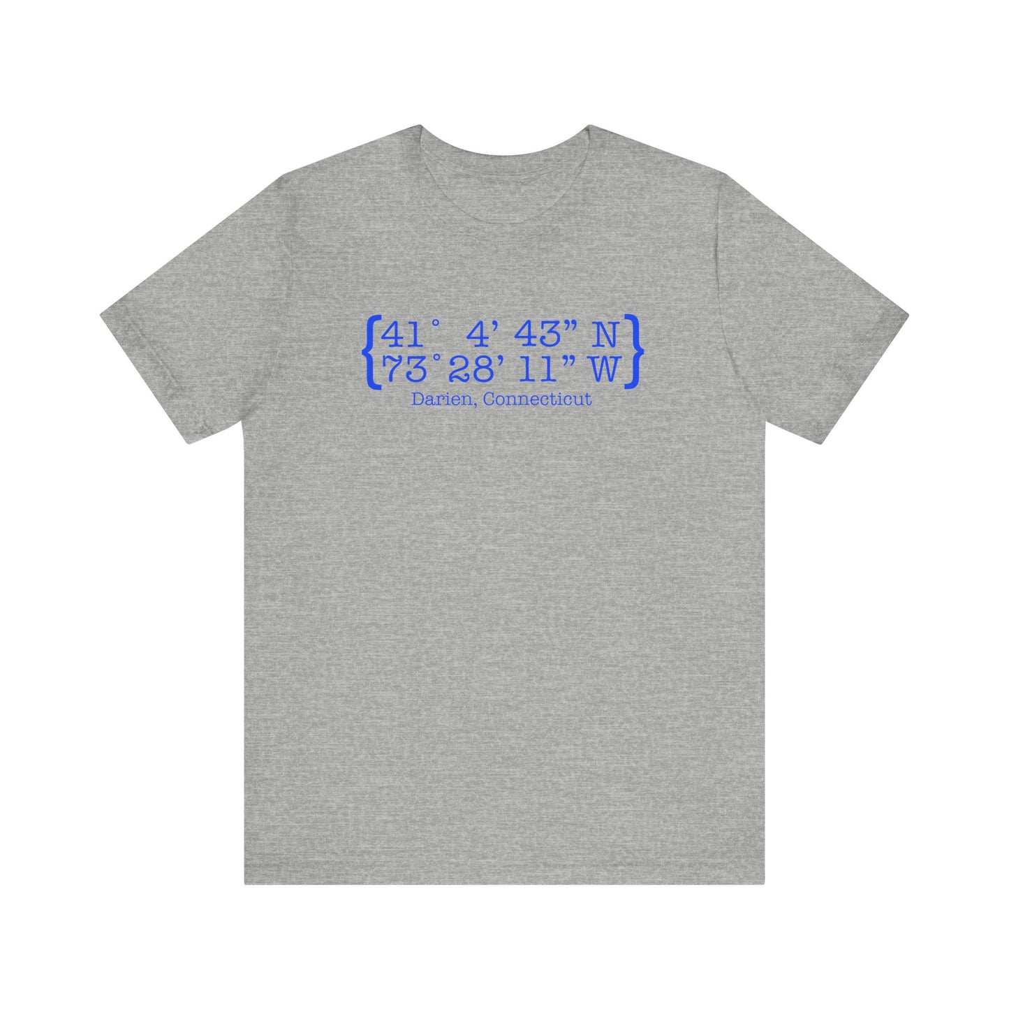 Darien Coordinates Unisex Jersey Short Sleeve T-Shirt