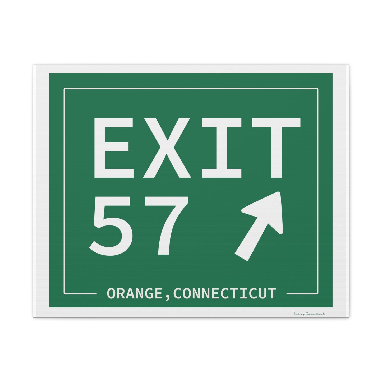 Vintage Exit 57 WCP Sign Matte Canvas, Stretched, 1.25"